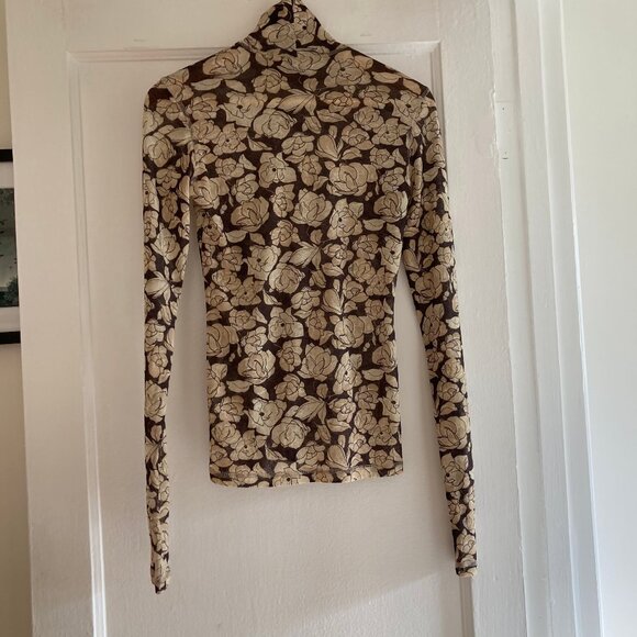 Nanushka Floral Turtleneck Top - Picture 3 of 5